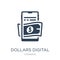 dollars digital commerce icon in trendy design style. dollars digital commerce icon isolated on white background. dollars digital