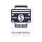 dollars digital commerce icon on white background. Simple element illustration from Commerce concept