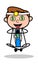 Dollars Eyes and Tongue - Professional Cartoon Doctor Vector Illustration