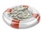 Dollars in lifebuoy