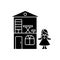 Dollhouse black glyph icon