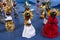 Dolls of black women in folk and festive clothing. Brazil