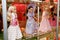 Dolls in different dresses