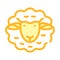 Dolly sheep clone color icon vector illustration