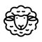 Dolly sheep clone line icon vector illustration