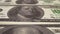 Dolly Shot Of Dollars Paper Banknotes Coins