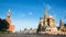 Dolly zoom hyperlapse and timelapse of Moscow city with Red Square, Kremlin and Saint Basils`s cathedral