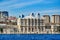 Dolmabahce palace on a sunny day, view from Bosphorus