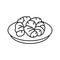 dolmades greek cuisine line icon vector illustration