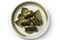 Dolmades On Plate, White Background. Generative AI