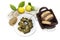 Dolmas in egg-lemon sauce Greek cuisine