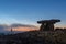 Dolmen of Chabola de la Hechicera at sunrise, Basque Country, Spain