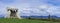 Dolmen in a green meadow in the nature