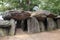 Dolmen La Roche-aux-Fees, the most famous and largest neolithic dolmens in Brittany