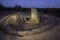 Dolmen of Lacara, the biggest megalithic burial in Extremadura. Spain