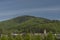 Dolni Becva village in spring color fresh green day with church and meadows