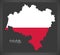 Dolnoslaskie map of Poland with Polish national flag illustration