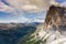 Dolomite mountain landscape and the Tofana di Rozes