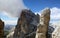 Dolomite peak called Tofana di Rozes seen from the via ferrata to Tofana di Mezzo