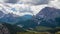 Dolomites Alps in Italy. Timelapse