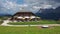 Dolomites, Alta Badia, Sud Tirol, Italy. The Pralongia lodge in summer time