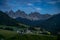 Dolomites in Funes, Santa Maddalena village, Italy