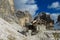 Dolomites mountain refugio hut