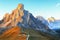 Dolomites mountains the Passo di Giau, Monte Gusela at behind N