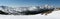 Dolomites panorama in winter