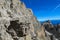 Dolomites rocky tower mountain cliff, Trentino Alto Adige, Italy
