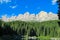 Dolomites rocky tower mountains in Trentino Alto Adige, Italy