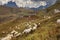 Dolomites sheep herd