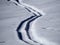 Dolomites snow panorama alpine ski off slope tracks