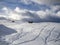 Dolomites snow panorama alpine ski off slope tracks