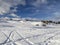 Dolomites snow panorama alpine ski off slope tracks