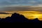 Dolomites sunset silhouettes