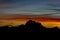 Dolomites sunset silhouettes