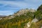 Dolomiti mountains alpine rocky peaksin autumn