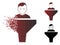 Dolor Shredded Pixelated Halftone Sales Funnel Client Icon