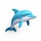 Dolphin 3d Icon: Cartoon Clay Material With Nintendo Vibe