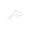 Dolphin aquatic mammal. flat vector icon