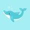 Dolphin cute mascot logo design illustration