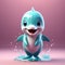 Dolphin Delight: Highly Detailed 3D Rendering