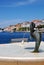 Dolphin fountain in Mali Losinj,Croatia