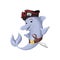 Dolphin in the image of a pirate for a children s game, decorating a room.