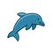 Dolphin isolated vector illustration