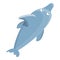 Dolphin jump icon, cartoon style
