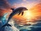 Dolphin jump  Made With Generative AI illustration