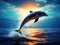 Dolphin jump  Made With Generative AI illustration