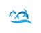 Dolphin jump water logo and symbols